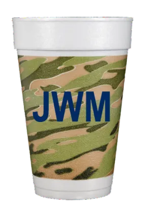 16 oz Camo Styrofoam Cups