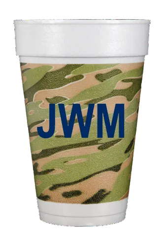 16 oz Camo Styrofoam Cups