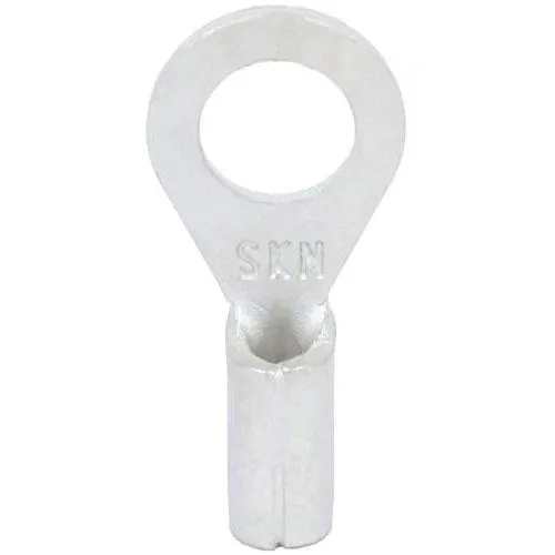 6AWG 1/4" Stud Non-Insulated Ring Terminal