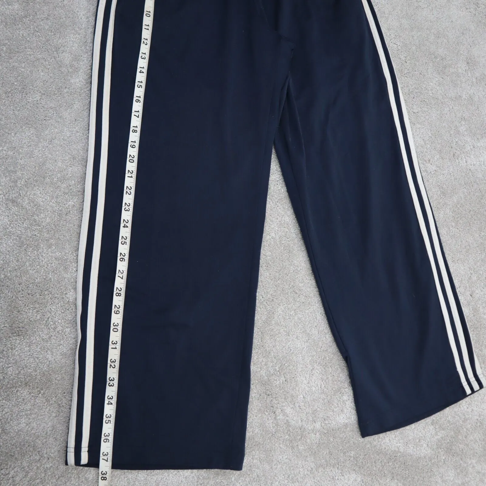 Adidas Logo Track Pants Youth Boys Medium Navy Blue Activewear Jogging Pants