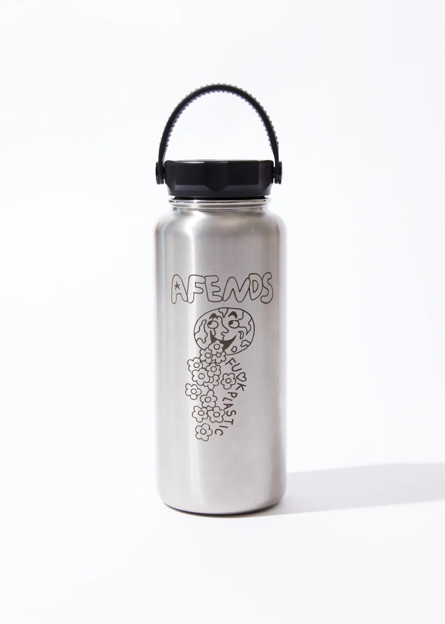 AFENDS Unisex F Plastic x Project Pargo - 950Ml Insulated Water Bottle - Black