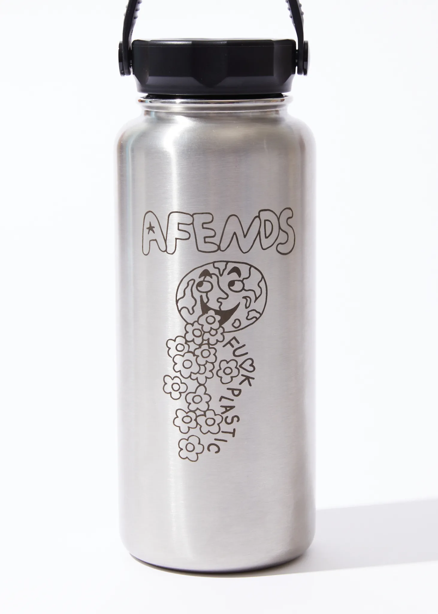 AFENDS Unisex F Plastic x Project Pargo - 950Ml Insulated Water Bottle - Black