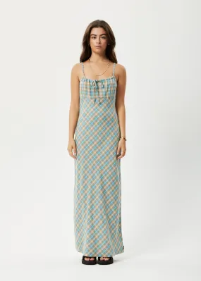 AFENDS Womens Millie - Maxi Dress - Tan Check