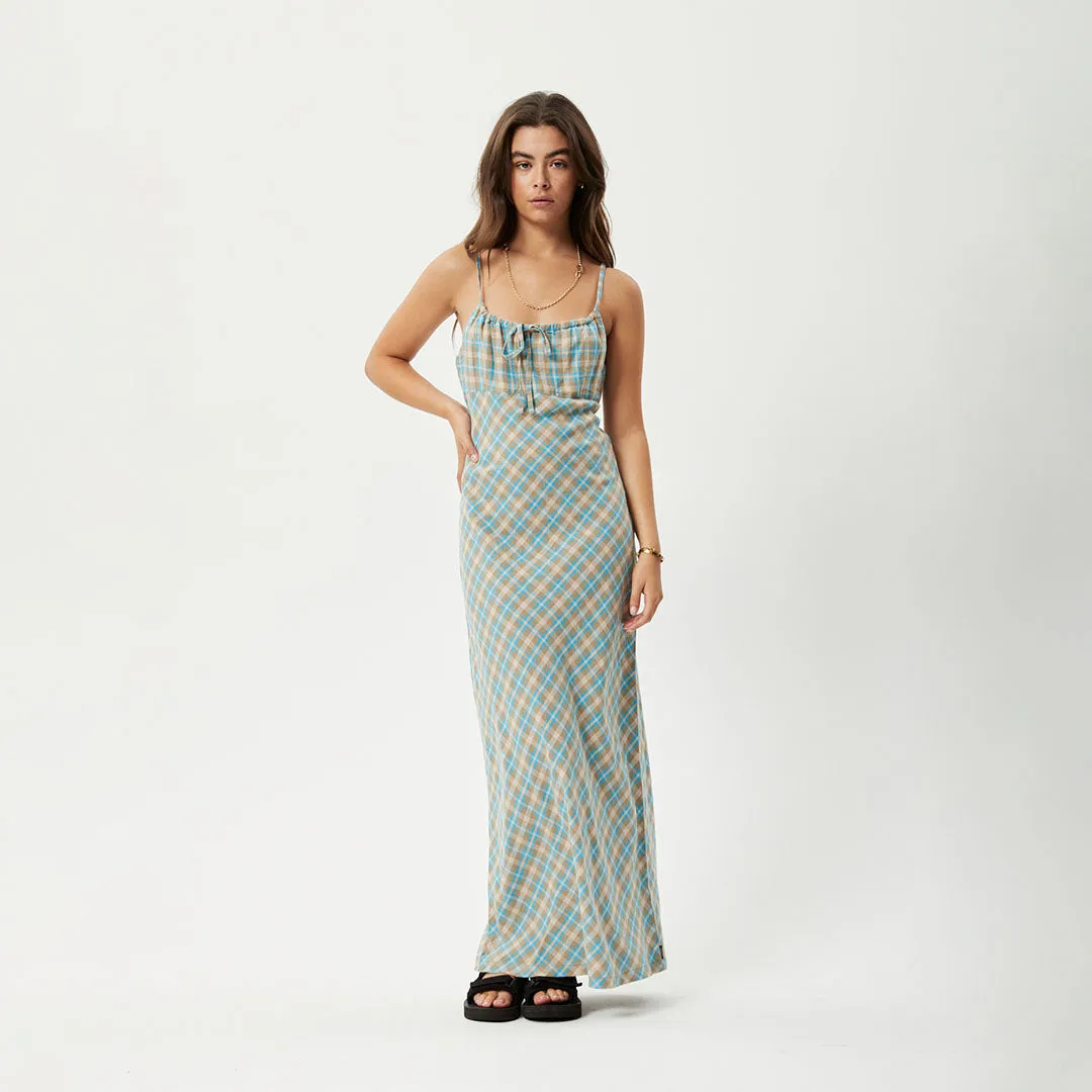 AFENDS Womens Millie - Maxi Dress - Tan Check