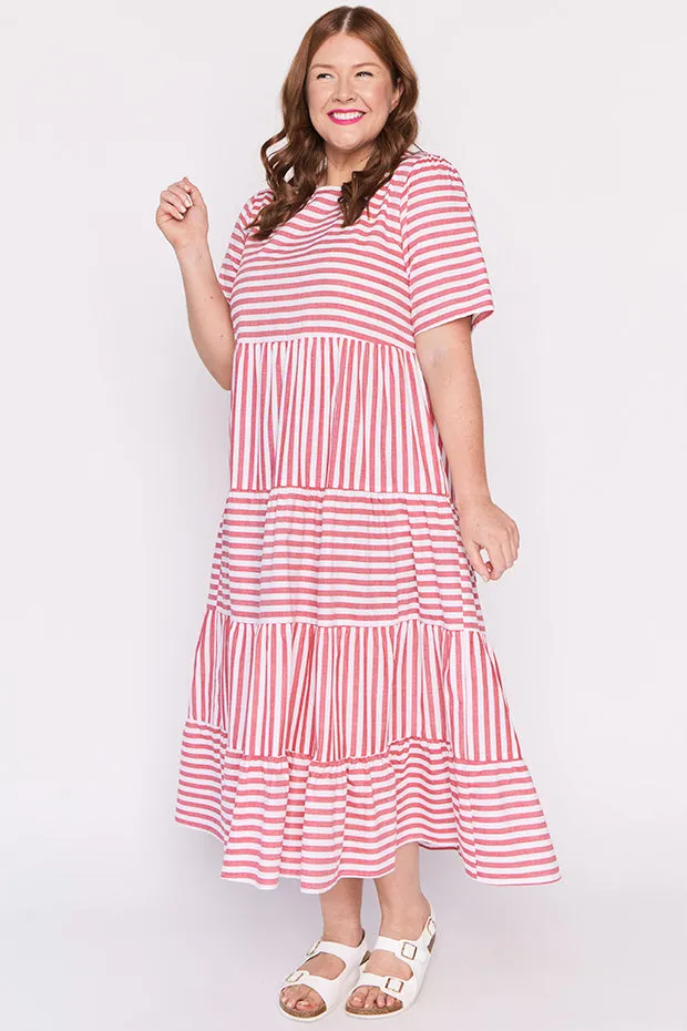 Alani Red Stripe Dress