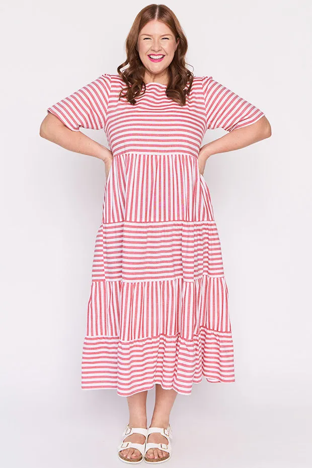 Alani Red Stripe Dress