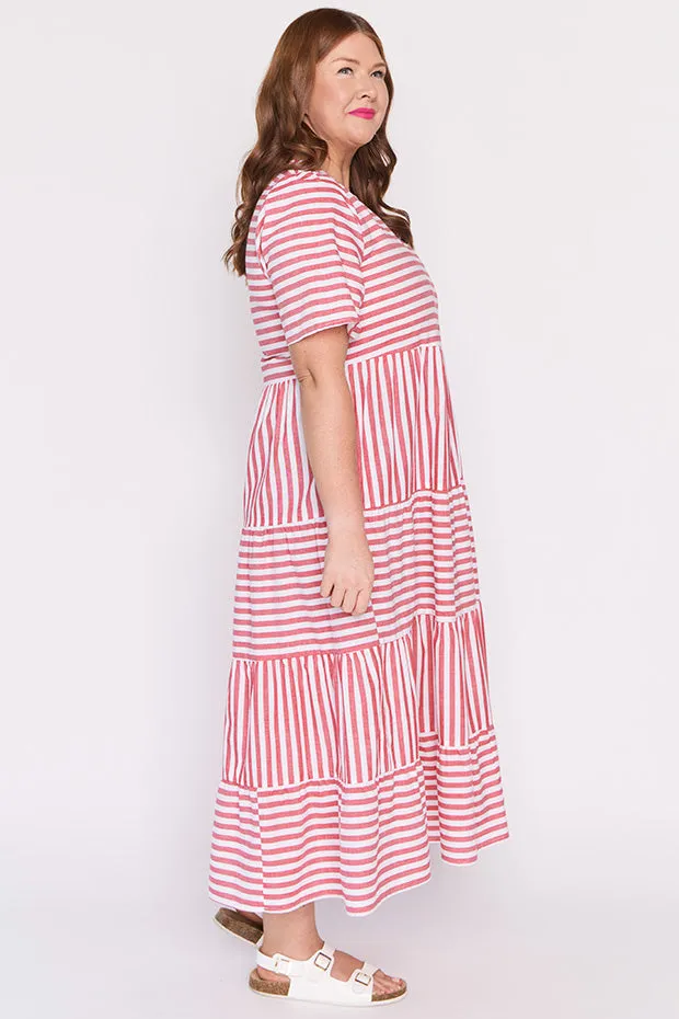 Alani Red Stripe Dress