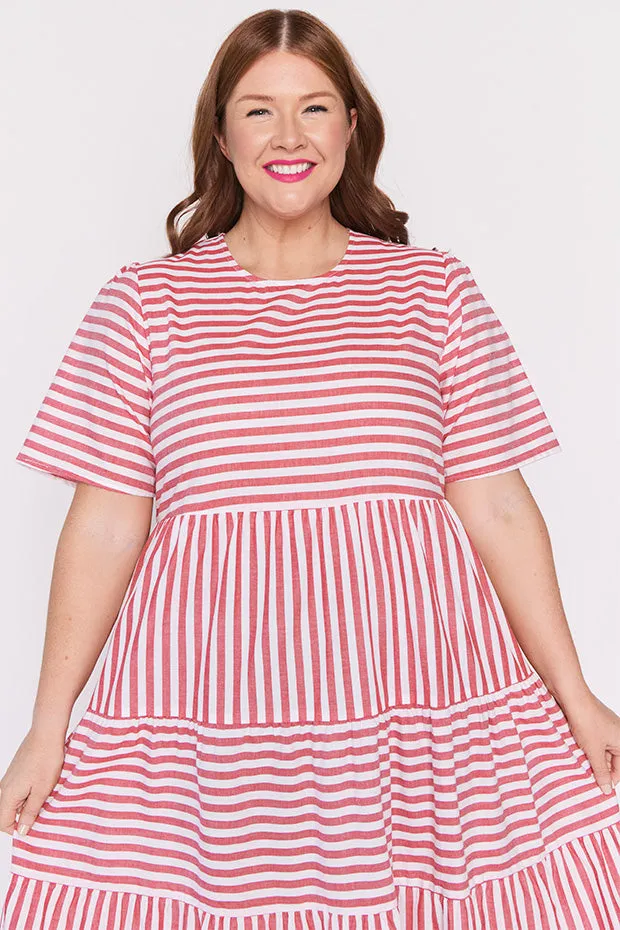 Alani Red Stripe Dress