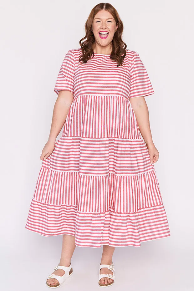 Alani Red Stripe Dress