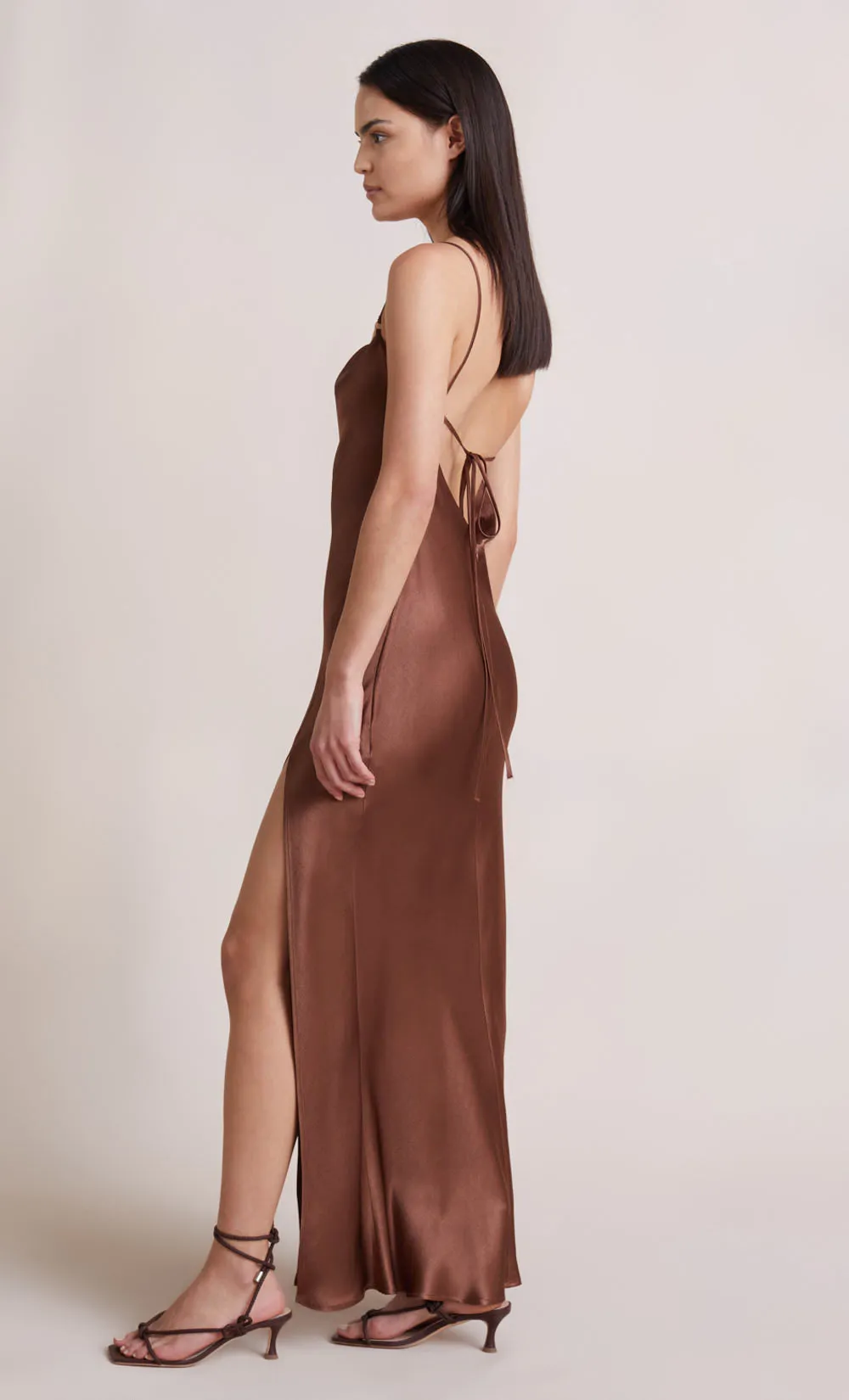 ANNIKA COWL MAXI DRESS - CHOCOLATE