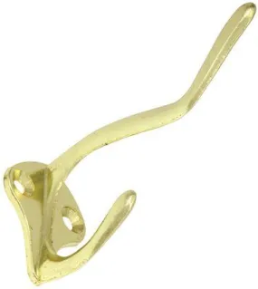 Anvil Mark Coat And Hat Hook' Polished Brass