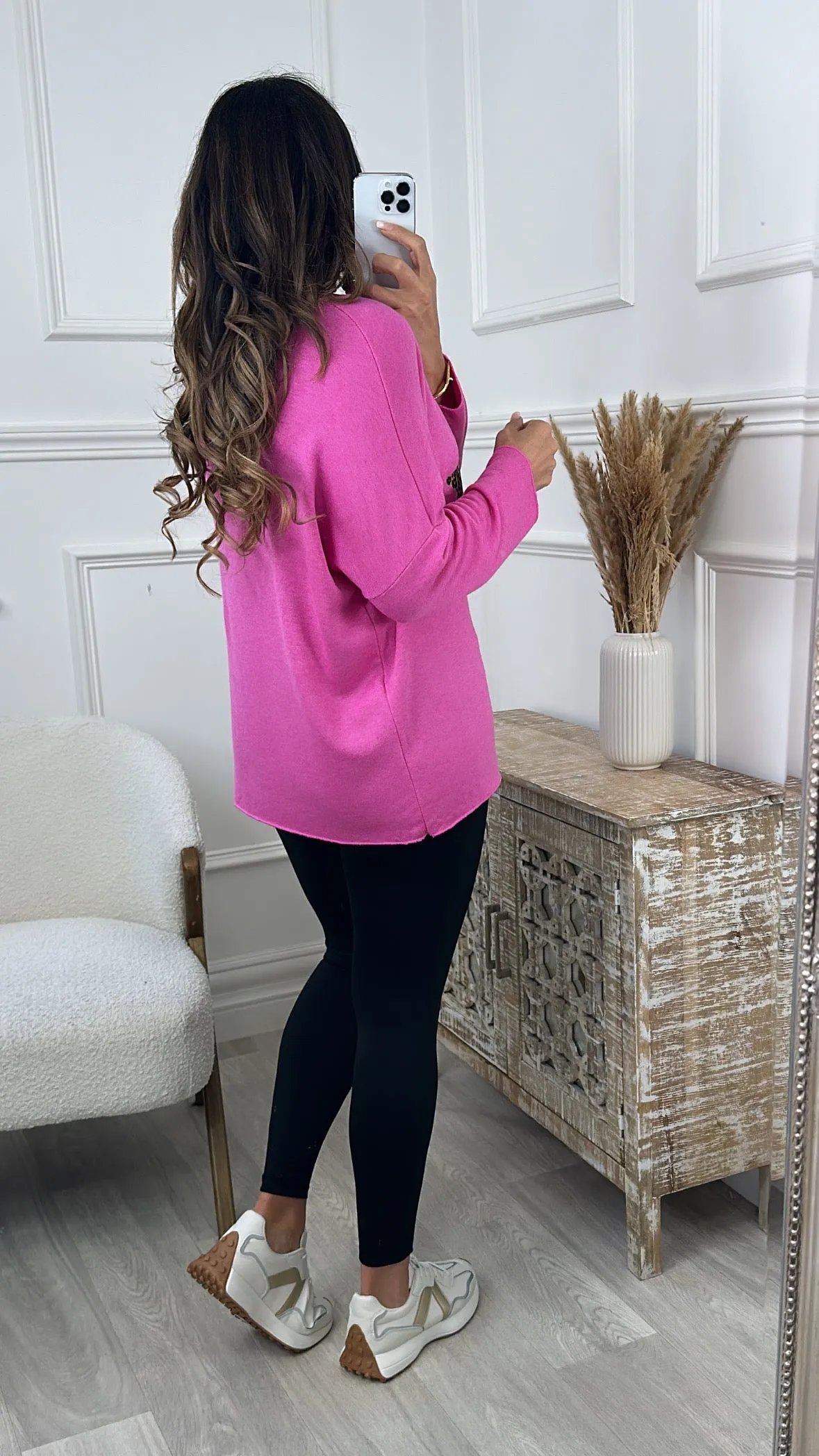 Asha Pink Star Knit Top