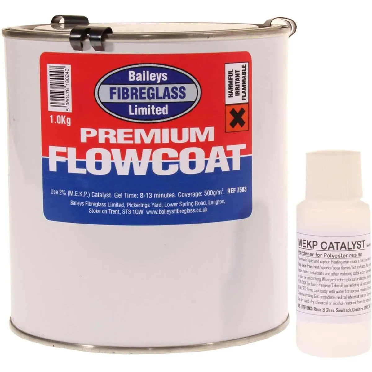 Baileys Black Flowcoat/Topcoat w/ Hardener 1 0kg: High Quality Metal Coating