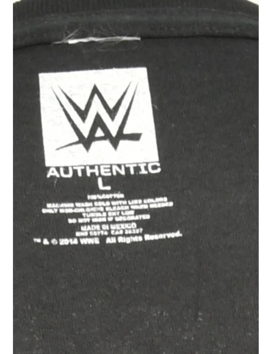 Black WWE Printed T-shirt - L