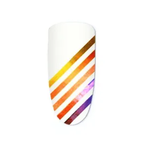 Born Pretty - Holo 3D Nail Sticker Stripes 12 Sheets #39978