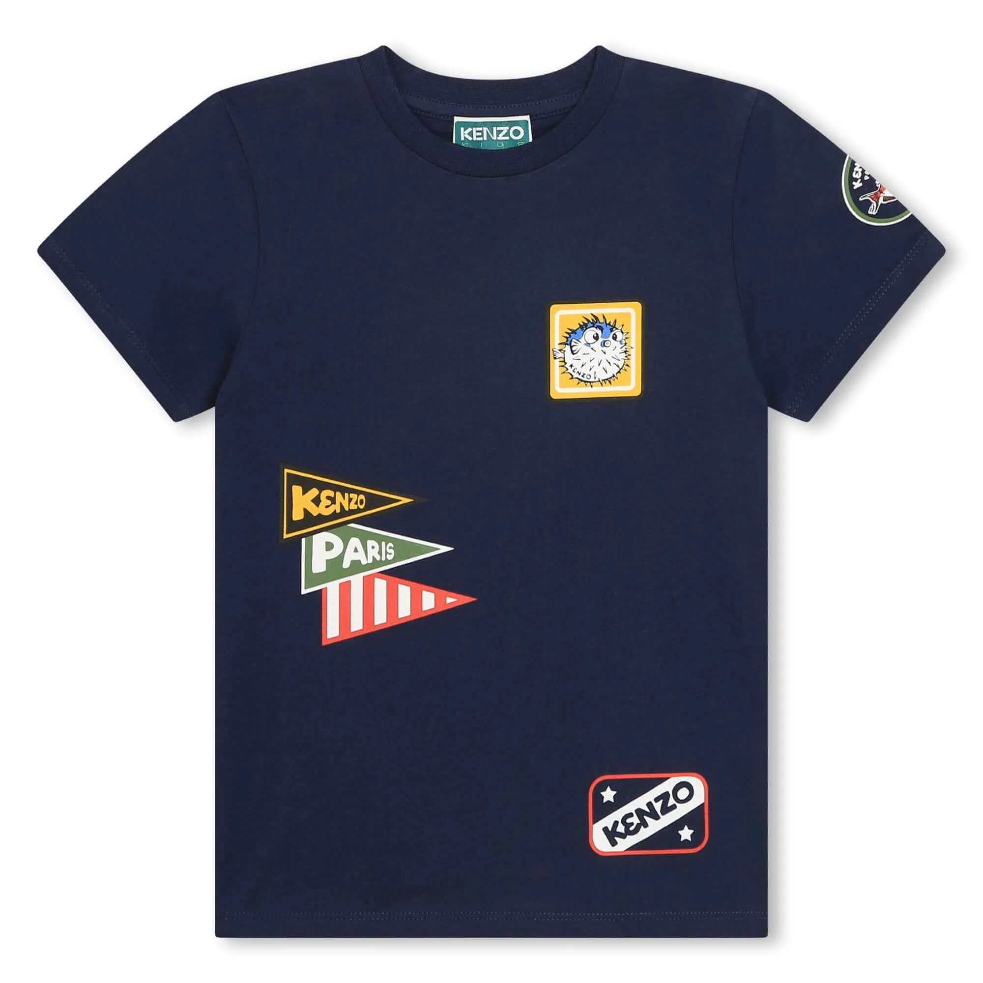 Boys Navy Flag Patch T-Shirt