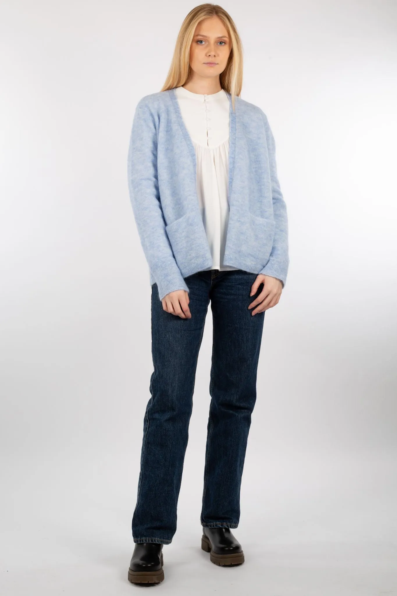 Brook Knit New Short Cardigan - Brunnera Blue