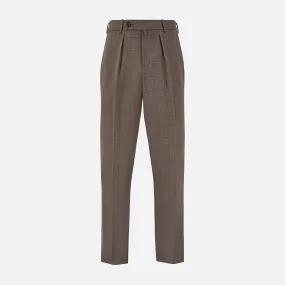 Brown Check Edward Trousers