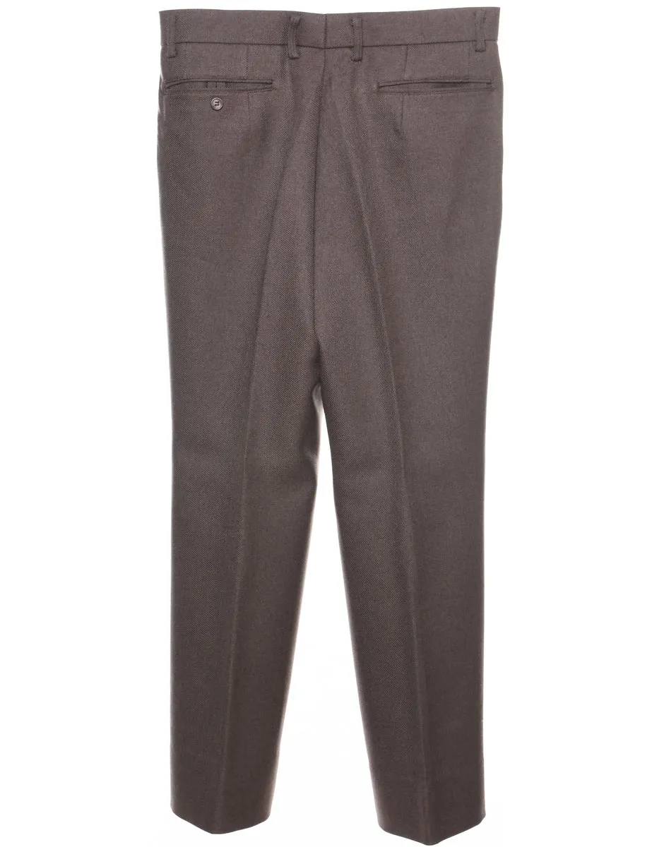 Brown Classic Tapered Trousers - W32 L29