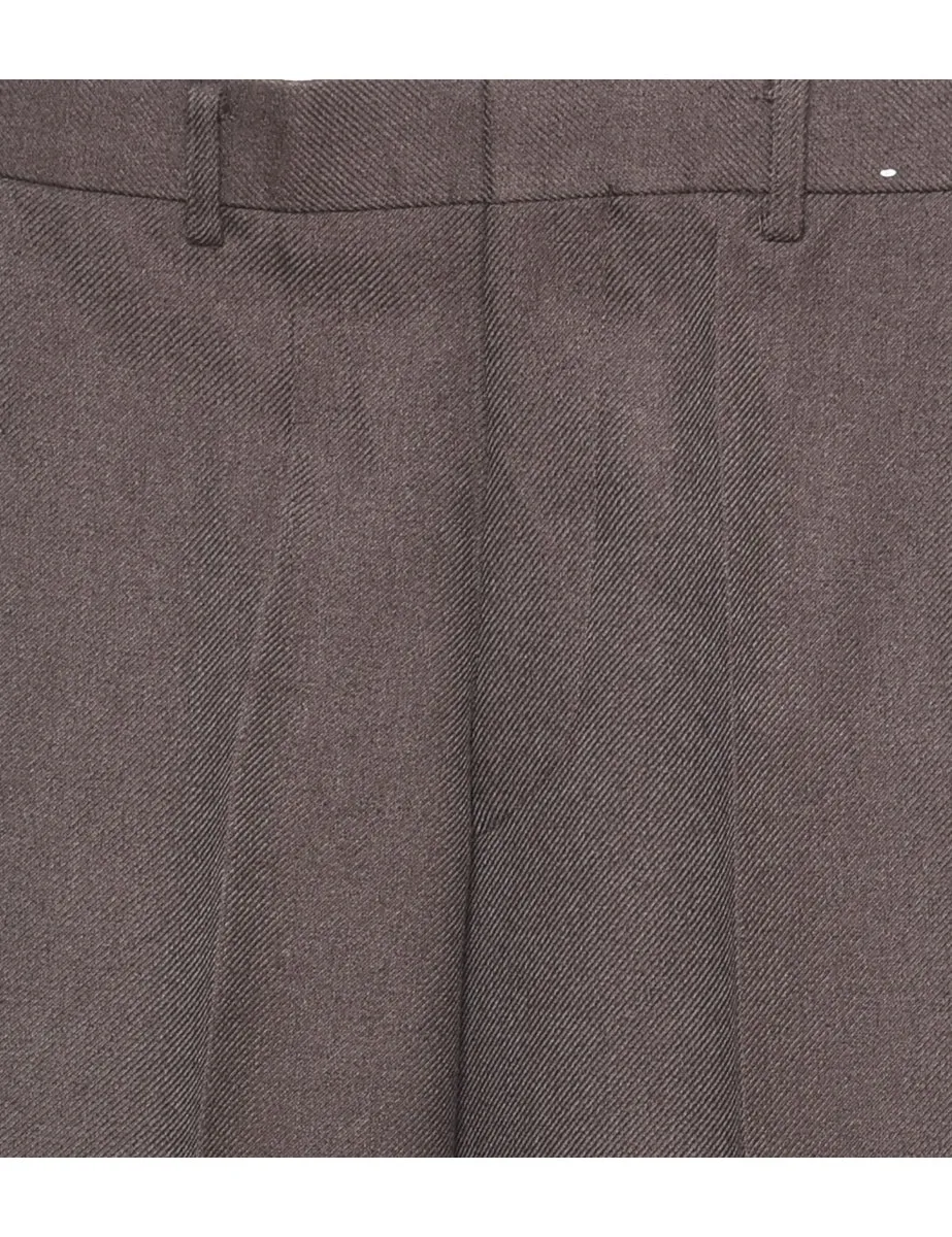 Brown Classic Tapered Trousers - W32 L29