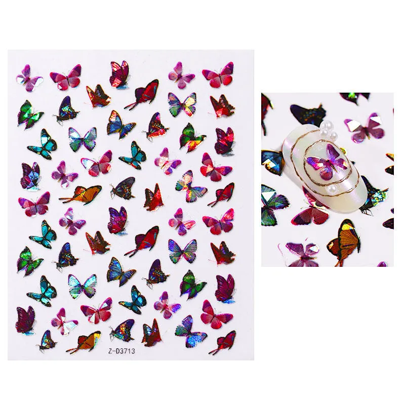 Butterfly Holographic Nail Art Decoration Stickers