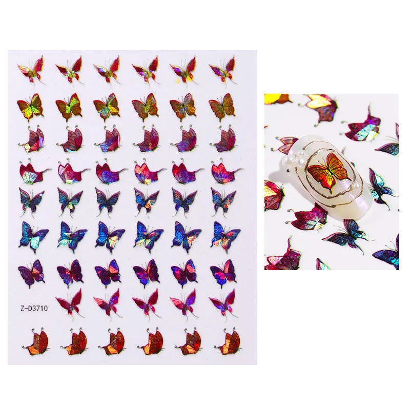 Butterfly Holographic Nail Art Decoration Stickers