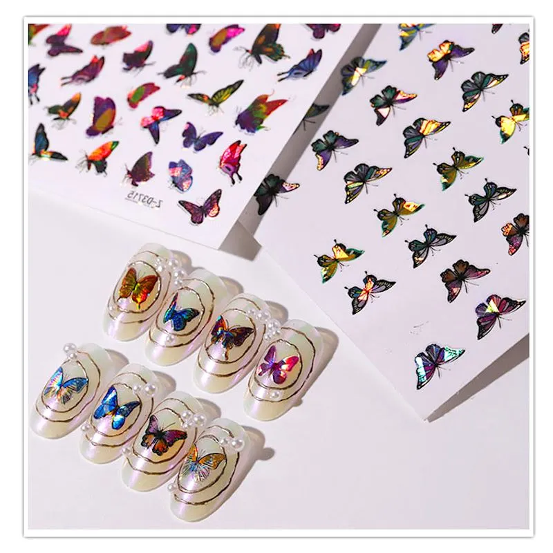 Butterfly Holographic Nail Art Decoration Stickers