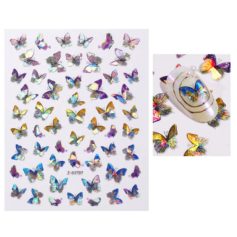 Butterfly Holographic Nail Art Decoration Stickers