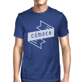 Camper Men's Blue Short Sleeve Tee Cool Summer Outdoor T Shirt