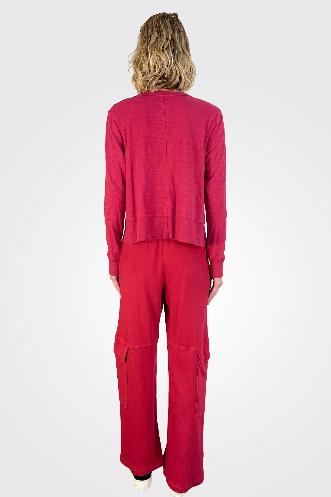 Cardigan - Raspberry Red