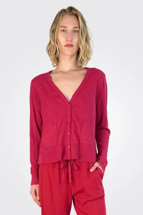 Cardigan - Raspberry Red