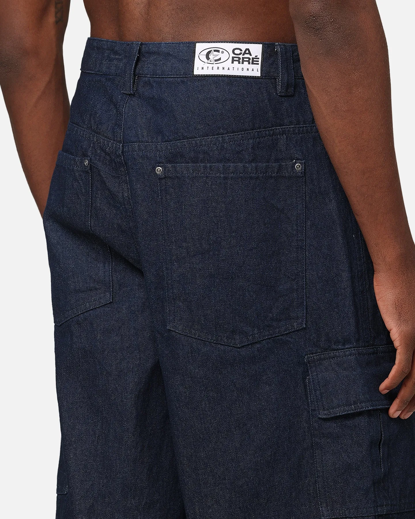 Carre Baggy Cargo Jeans Indigo Denim