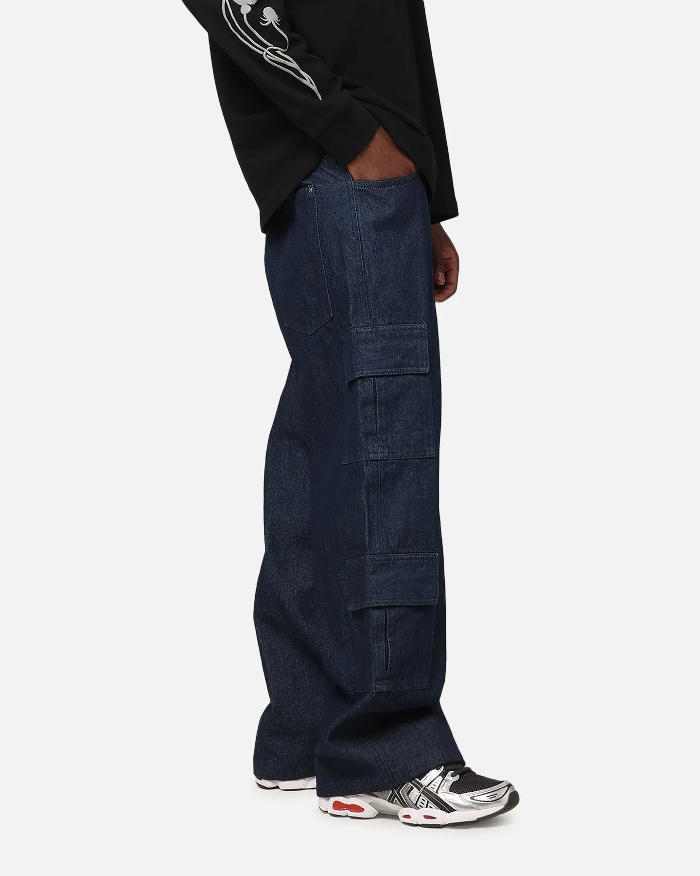 Carre Baggy Cargo Jeans Indigo Denim