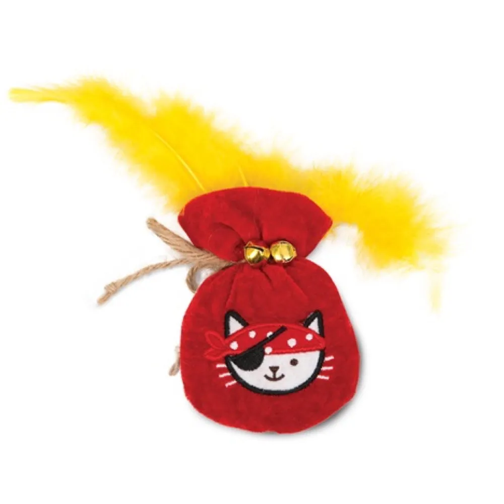 Catit Play Pirates Catnip Gold Pouch Plush Cat Toy