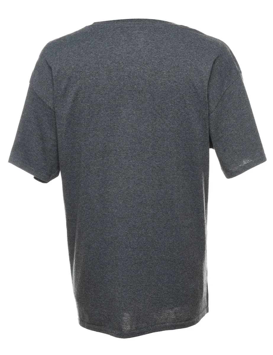 Champion CCU Printed Grey & Blue T-Shirt - XL