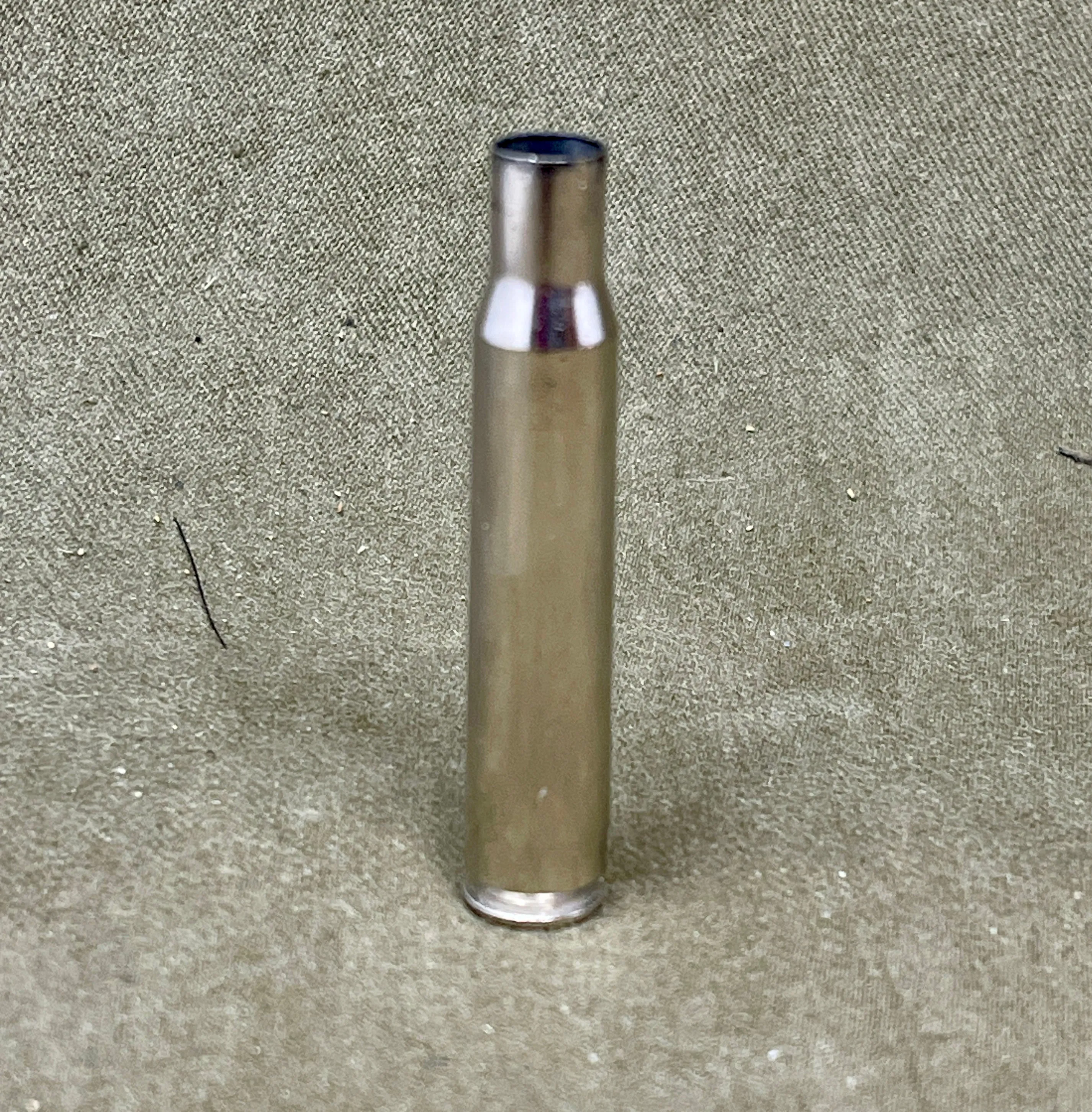 Chrome-plated Winchester Springfield 30-06 cartridge case,