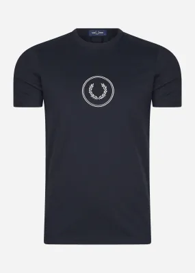 Circle branding t-shirt - navy