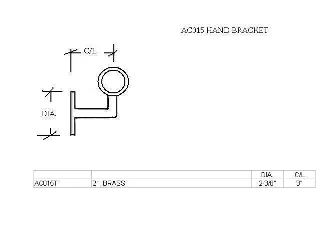 Closed-Ring Hand Rail Bracket for 2" Tubing