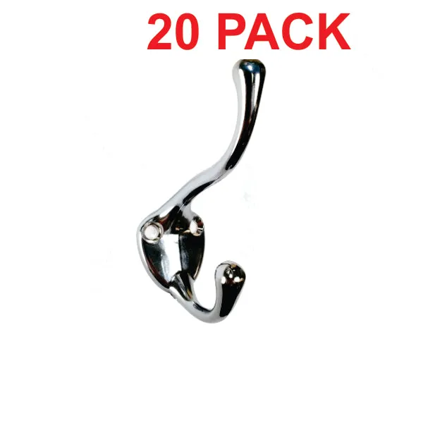 Coat and Hat Hook CH667- Polished Chrome 20 Pack