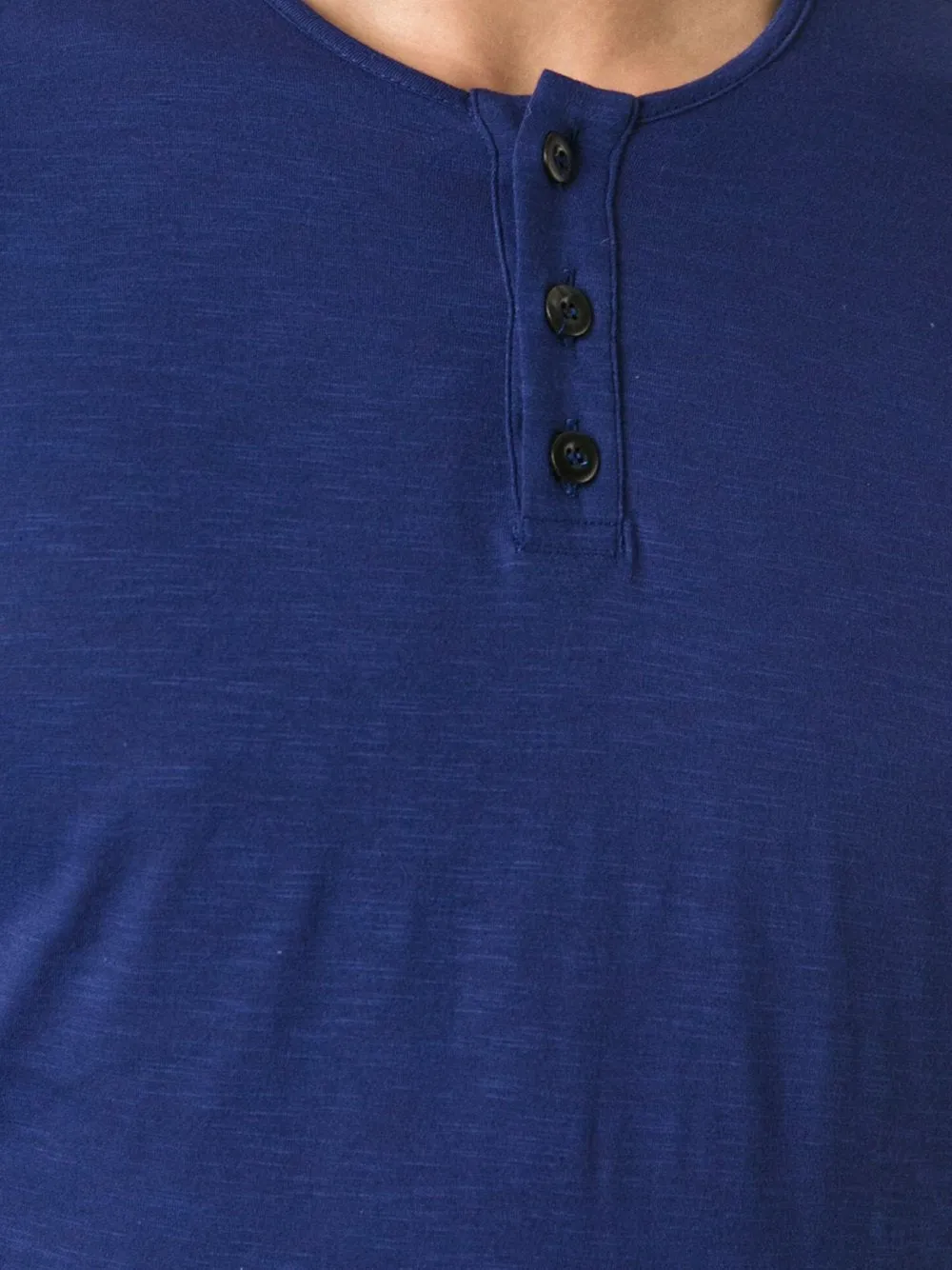 Cobalt Cotton Slub Henley Top