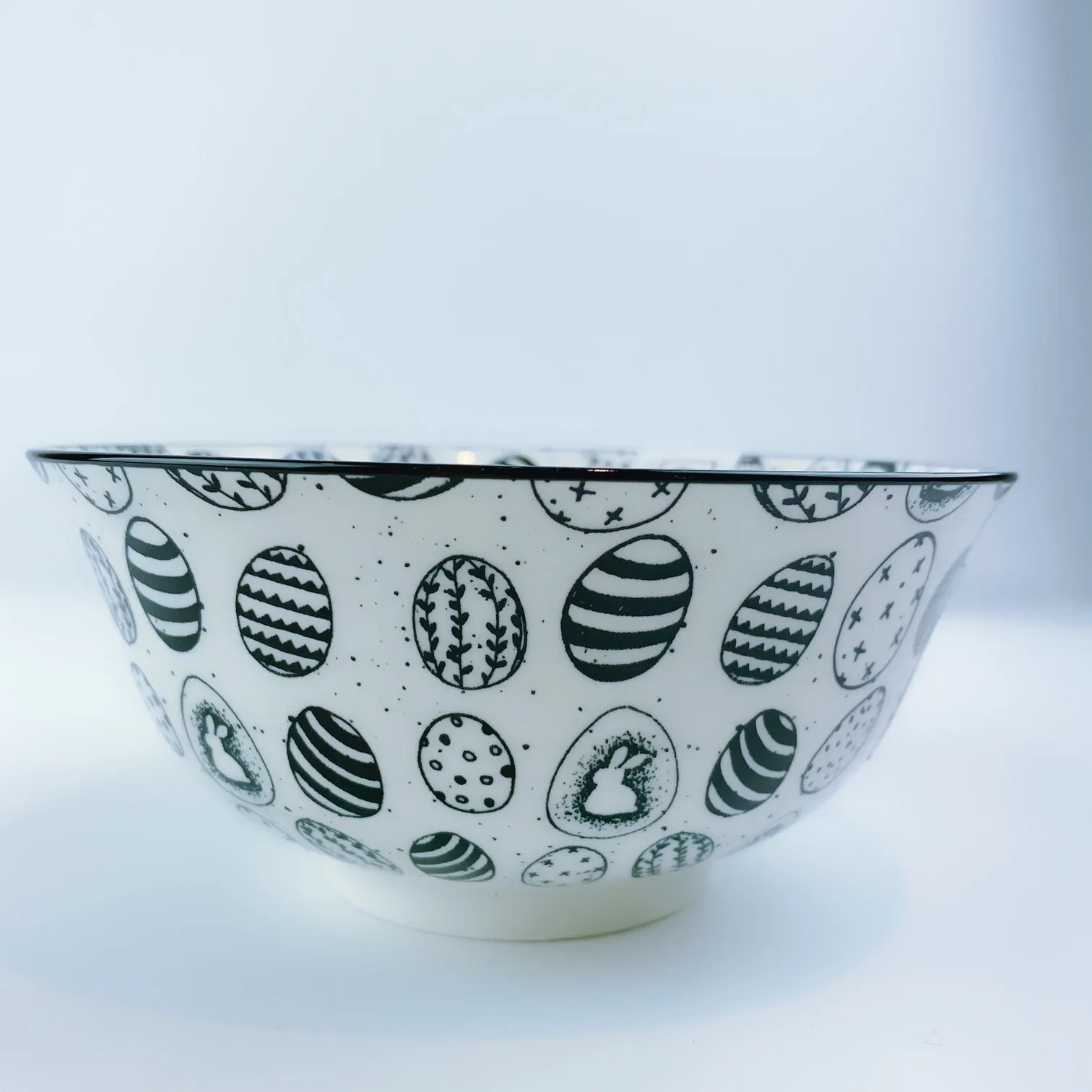 Coco   Lola Black And White Easter Eggs Bowl Large 22oz