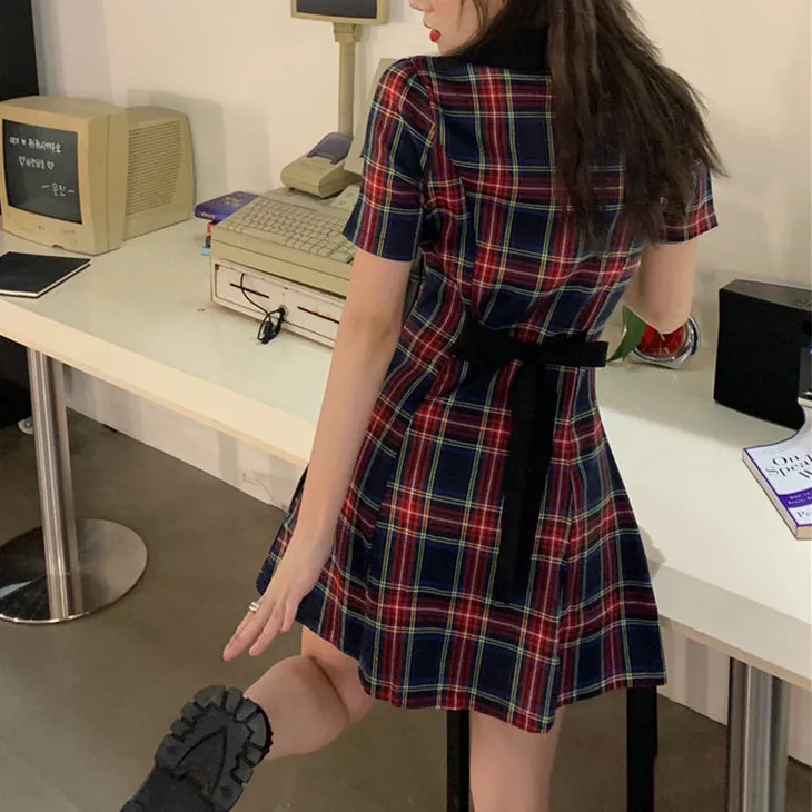 Come As You Are Plaid Dress