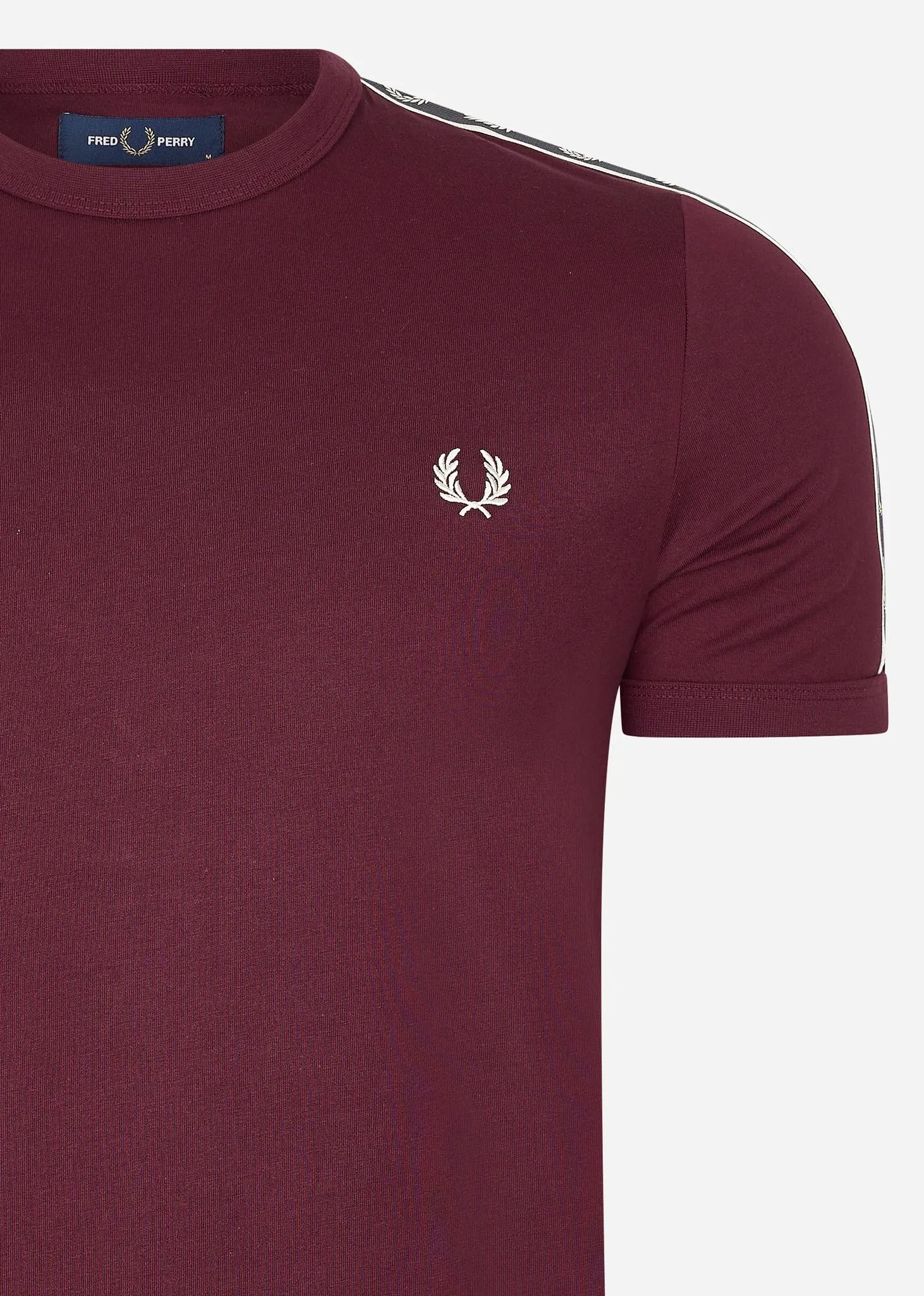 Contrast tape ringer t-shirt - oxblood gunmetal