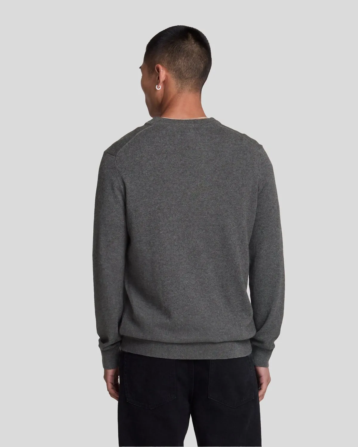 Cotton Merino V Neck Jumper