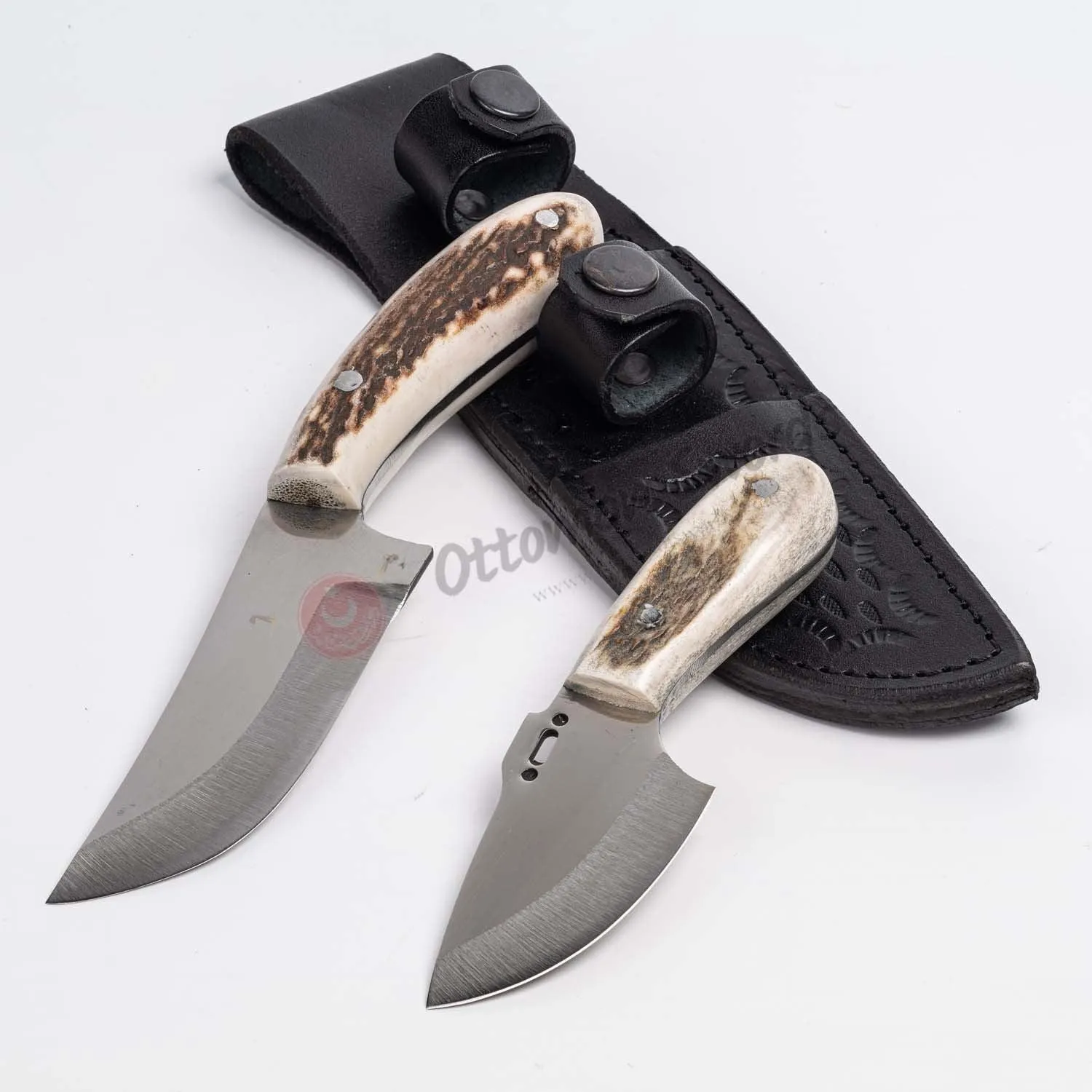 Deer Antler Handle Skinning Hunter Knife Set