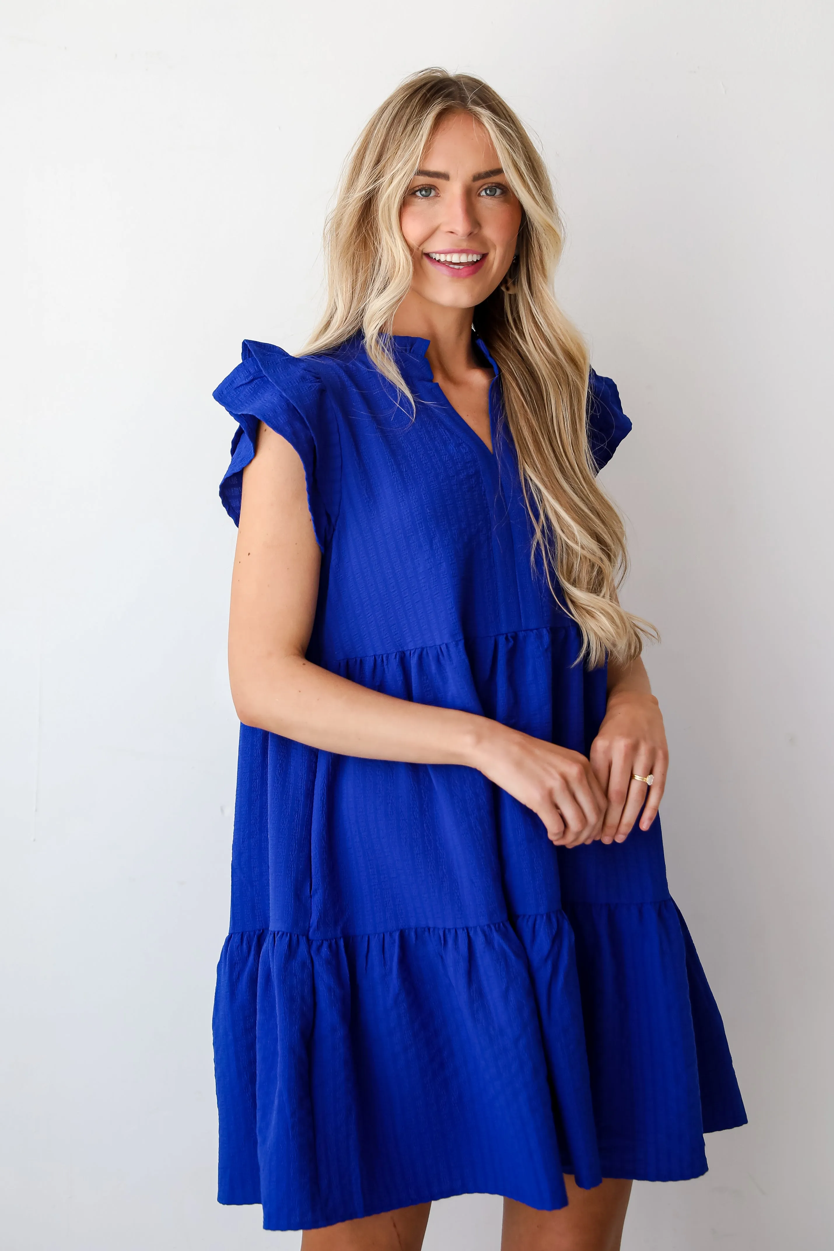 Divine Poise Royal Blue Mini Dress