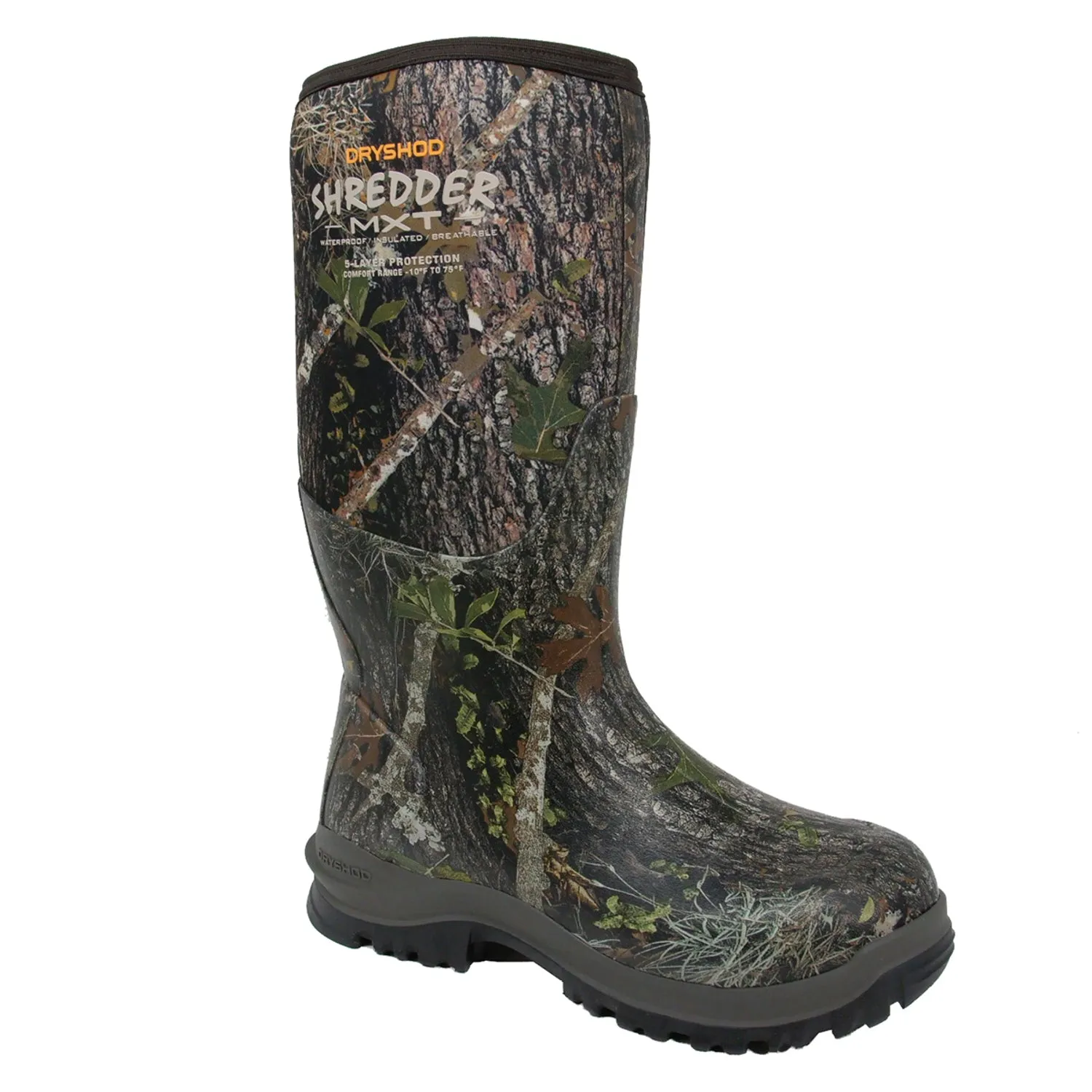 Dryshod Mens Shredder MXT Camo Rubber Hunting Boots