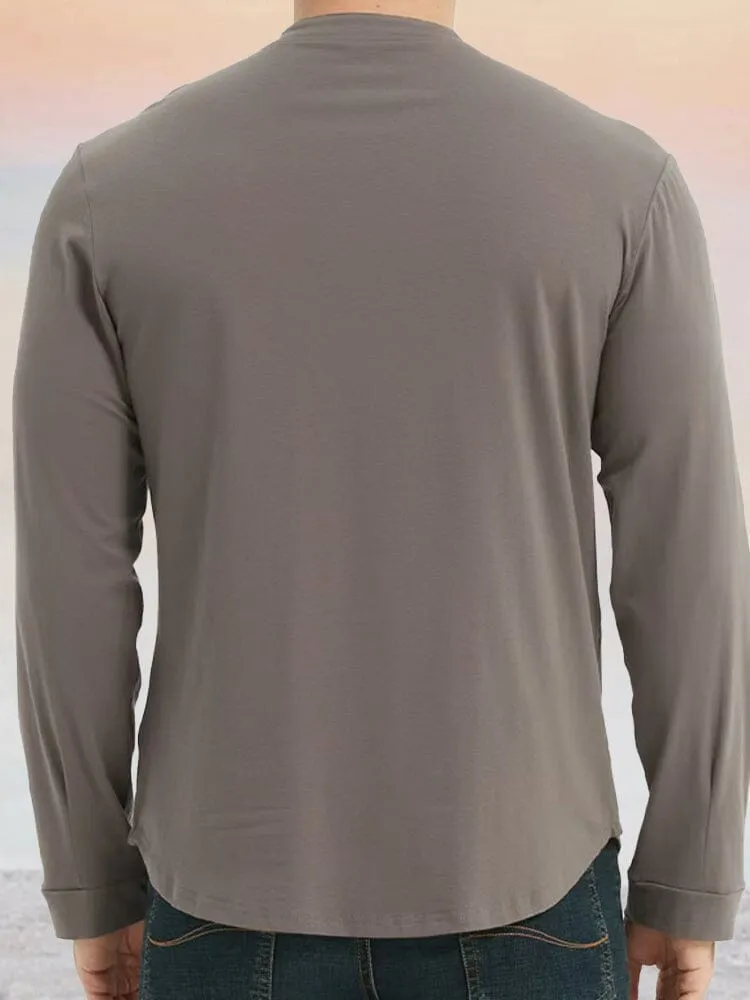 Essential 100% Cotton Henley Shirt