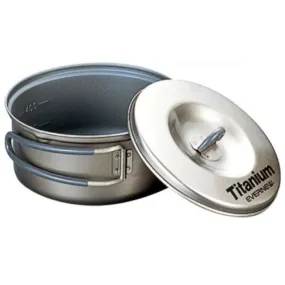 EverTitanium Non Stick Small Pot Set w/Lids ECA411 Cookset Backpacking