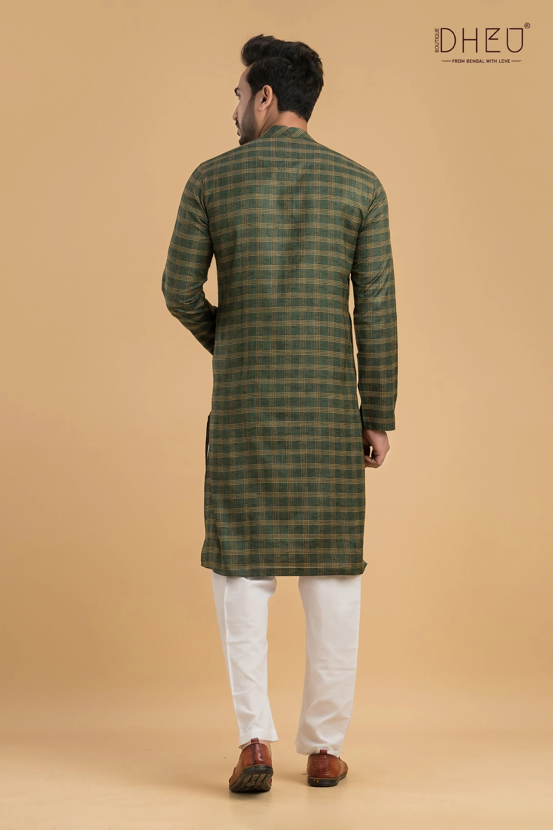 Exclusive Checks Cotton Kurta